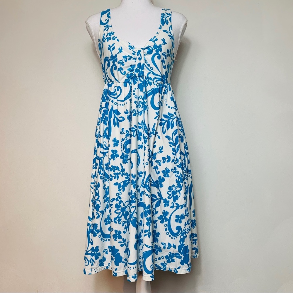 Athena Pick Your Fit Floral Retro Fit And Flare Swim Dress Size Small